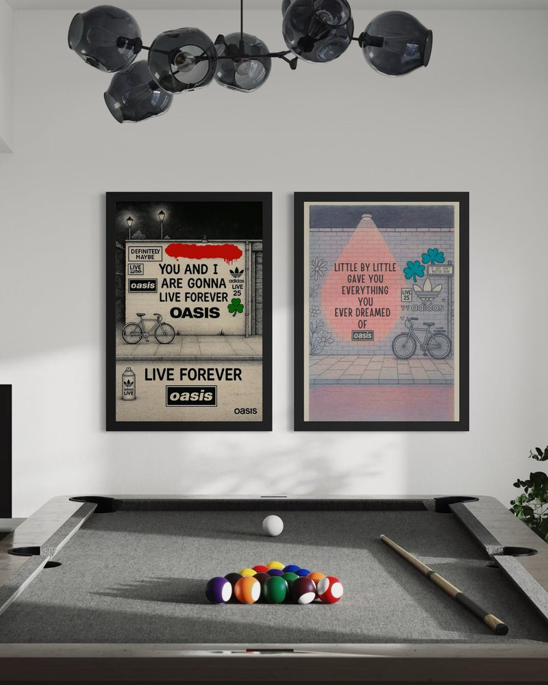 Live Forever - Oasis Inspired Graffiti Poster