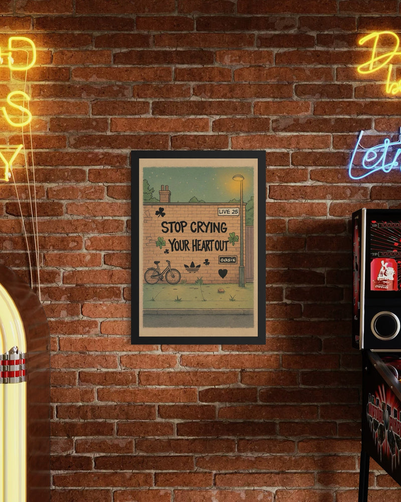 Stop Crying Your Heart Out - Oasis Inspired Graffiti Poster