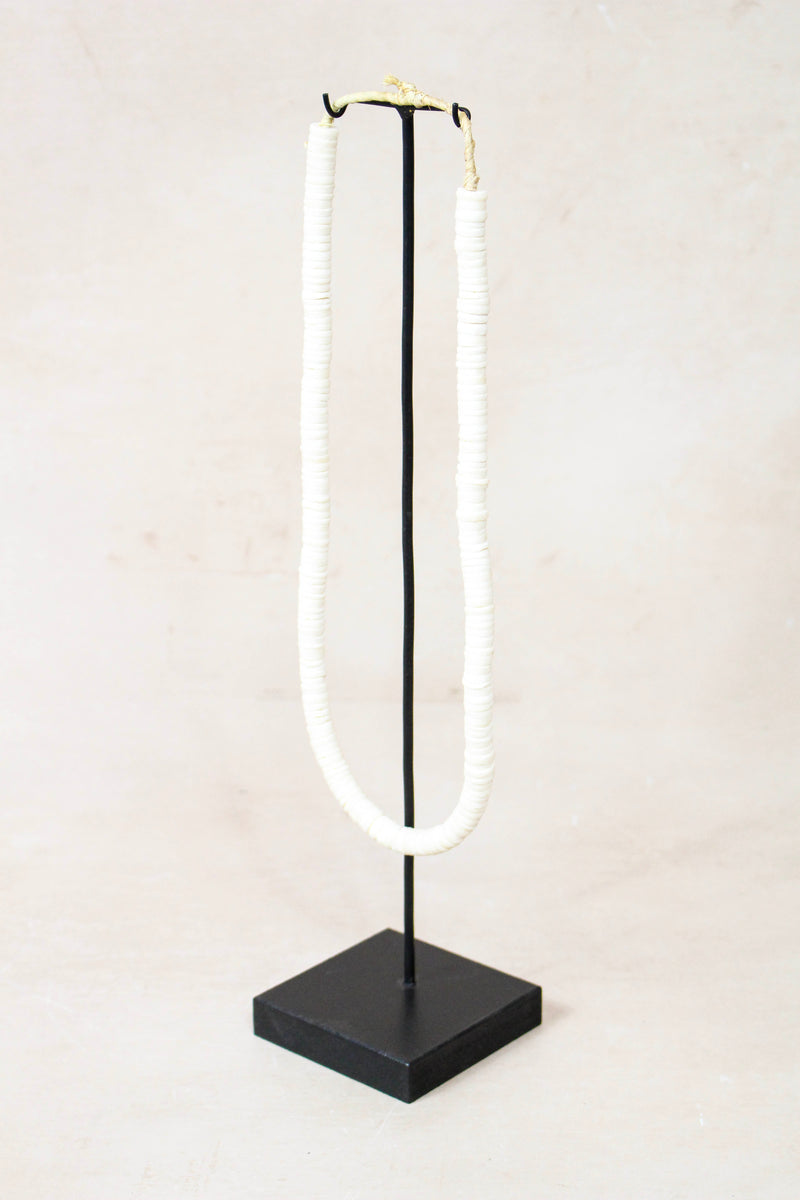 Handcrafted Ostrich Eggshell Heishi Necklace - 217.5