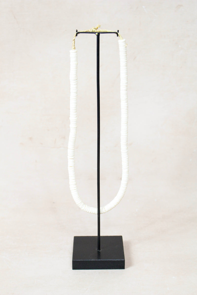 Handcrafted Ostrich Eggshell Heishi Necklace - 217.5