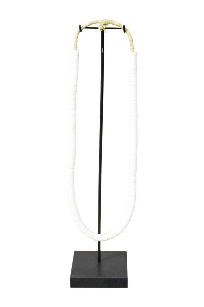 Handcrafted Ostrich Eggshell Heishi Necklace - 217.7