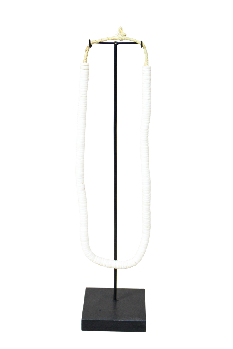 Handcrafted Ostrich Eggshell Heishi Necklace - 217.8