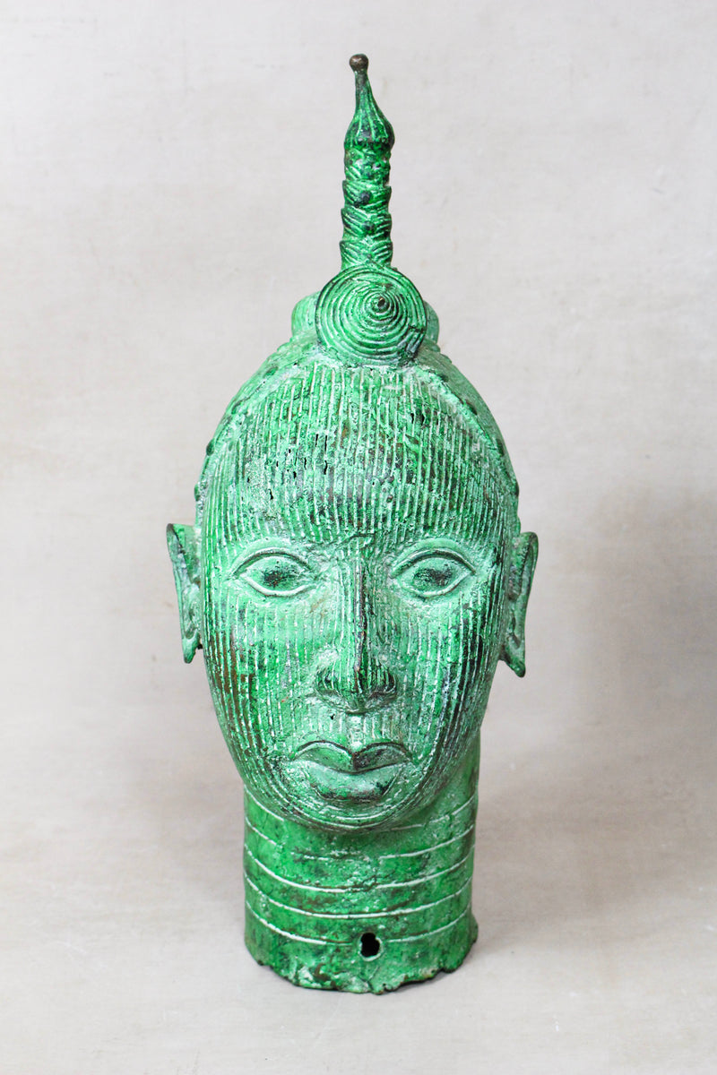 Benin Bronze Ife Head - Large - 8.1