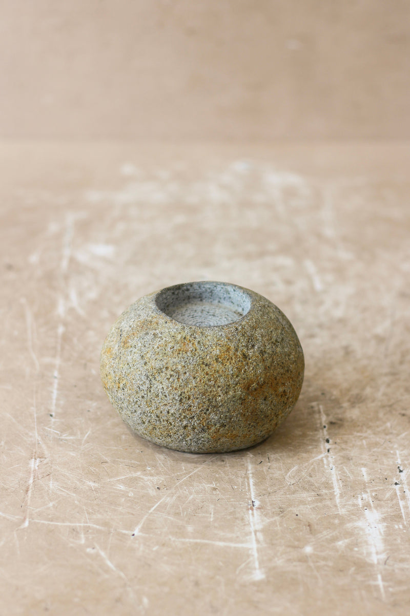 River Stone Candle Holder - 62B.2
