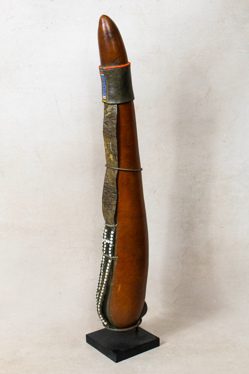 Vintage Beaded Maasai Calabash - Kenya - 52.5