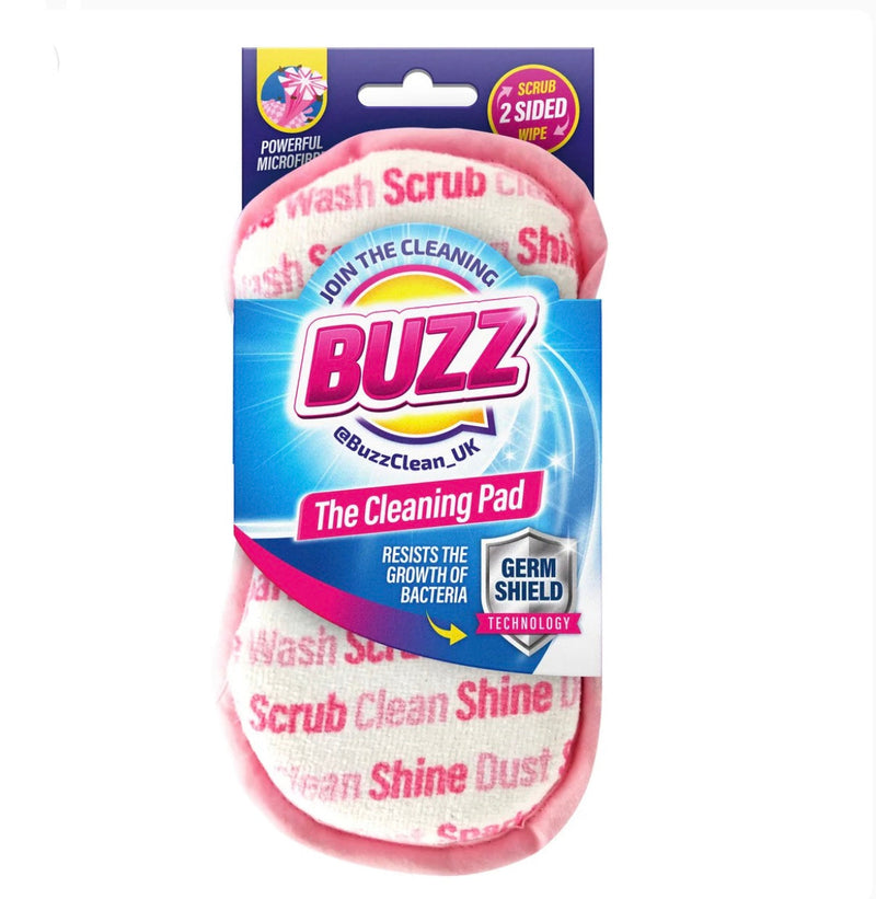 Buzz cleaning pad with germ shield - pink