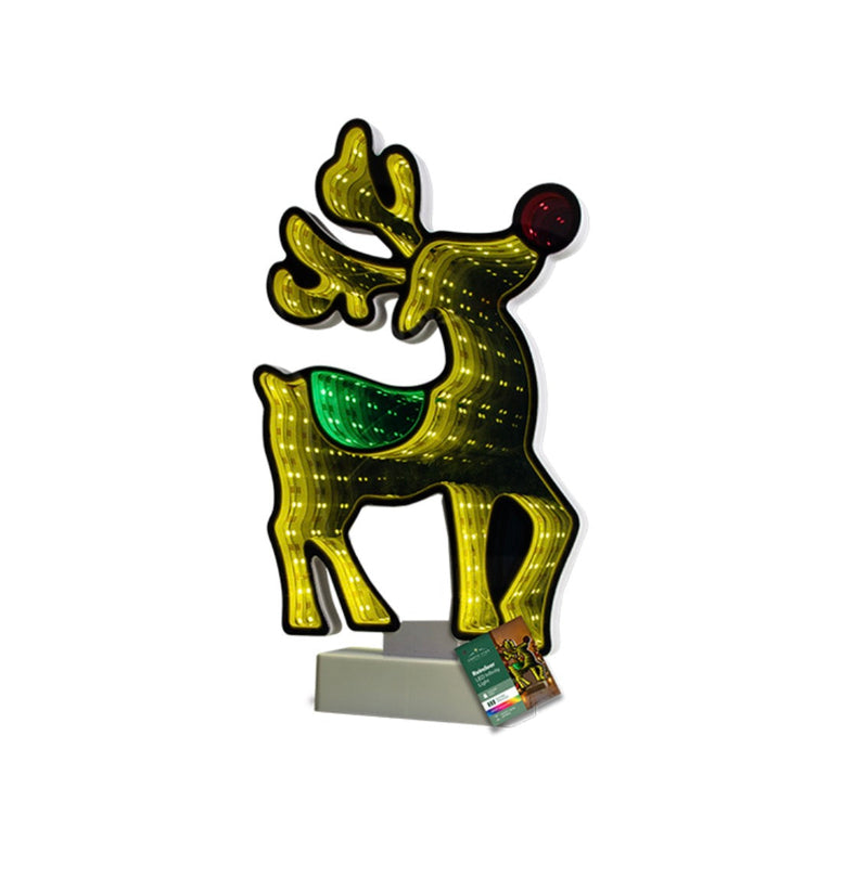 LED battery operated infinity reindeer light