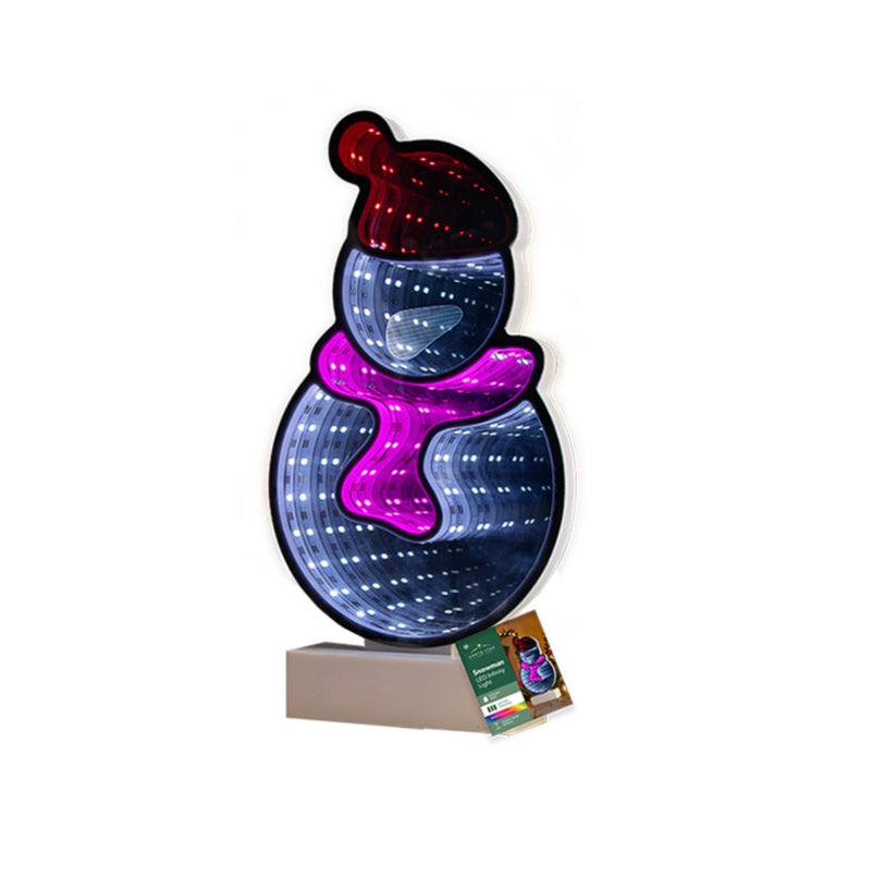 LED battery operated infinity snowman light