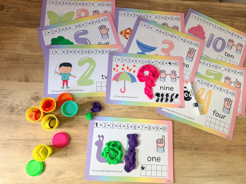 Number Playdough Mats 1-10