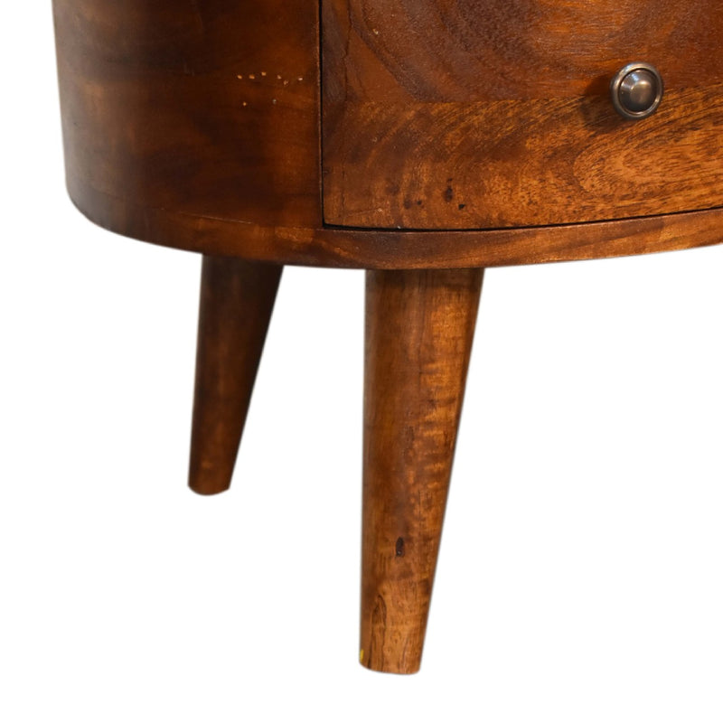 Artisan Furniture Solid Wood Mini Chesnut Wave Coffee Table