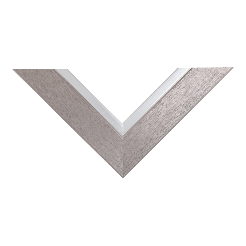 Inset Gunmetal & silver Picture Frame, 50x70cm