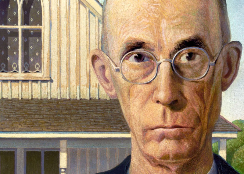 "American Gothic" by Grant Wood on Framed Prints, Canvas, Framed Canvas, Acrylic or Print-only