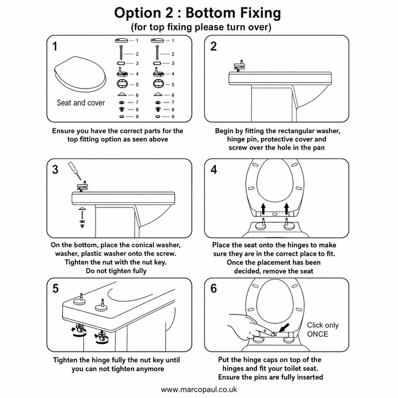 White Soft Close MDF Toilet Seat with Quick Release 18 Inch