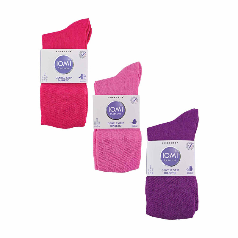 6 Pack Ladies Non Elastic Bamboo Diabetic Socks