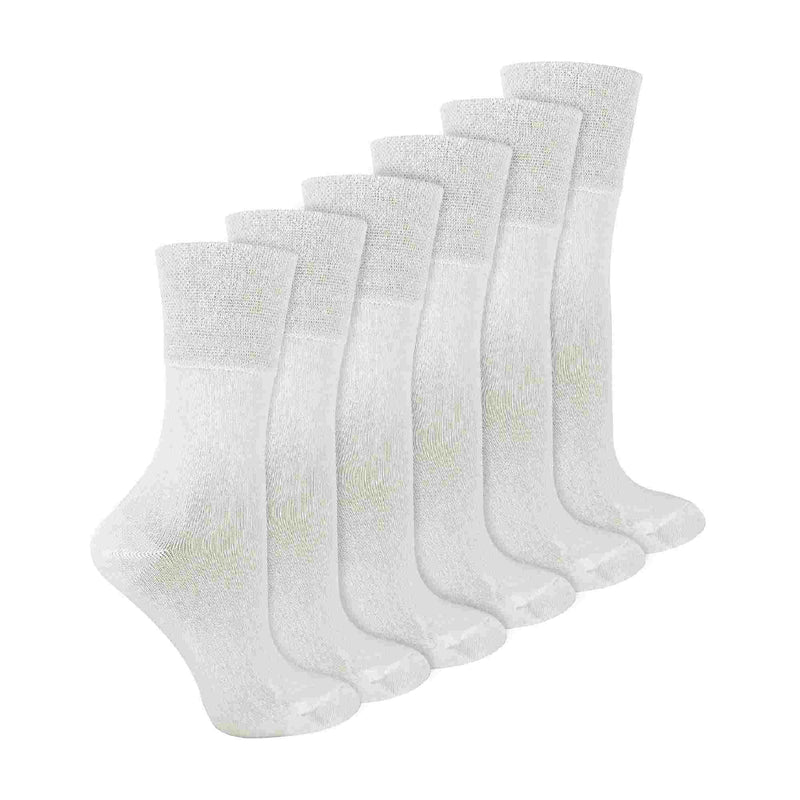 6 Pack Ladies Non Elastic Bamboo Diabetic Socks