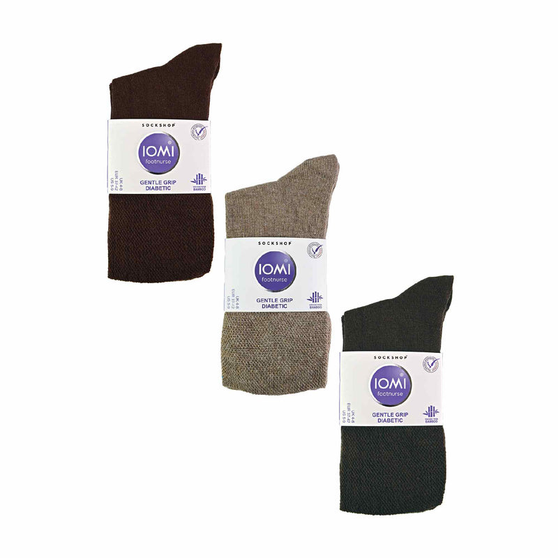 6 Pack Ladies Non Elastic Bamboo Diabetic Socks