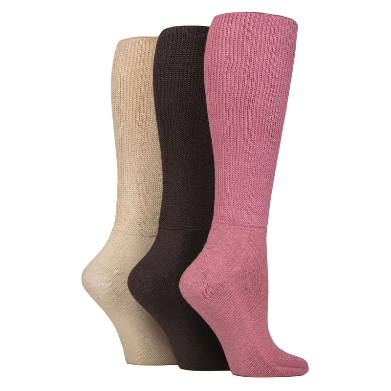 3 Pack Ladies Knee High Soft Bamboo Diabetic Socks
