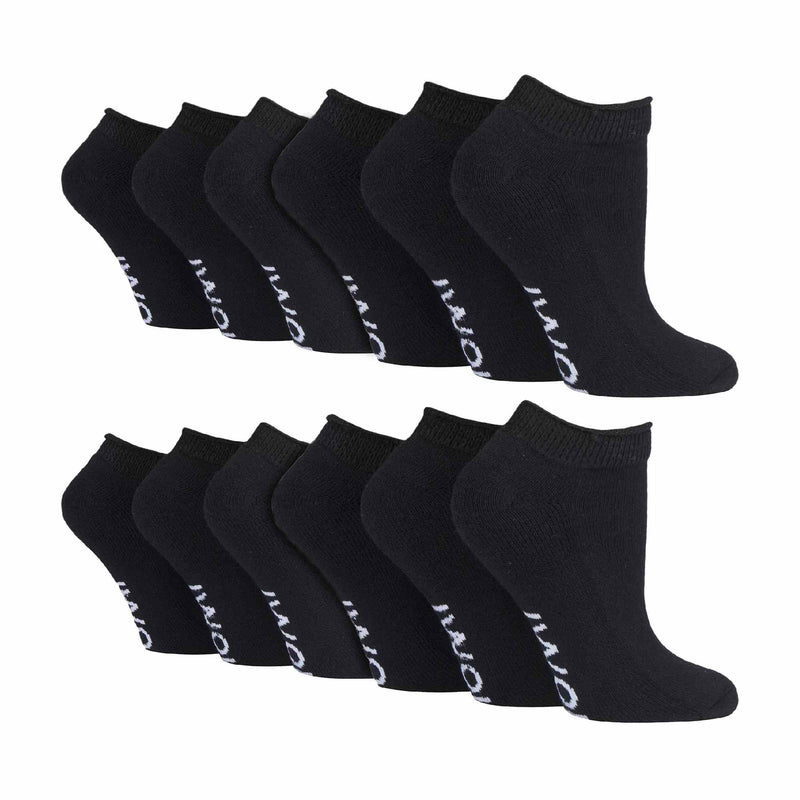 12 Pair Unisex Low-Cut Diabetic Trainer Socks: Ideal for Swollen Feet & Ankle