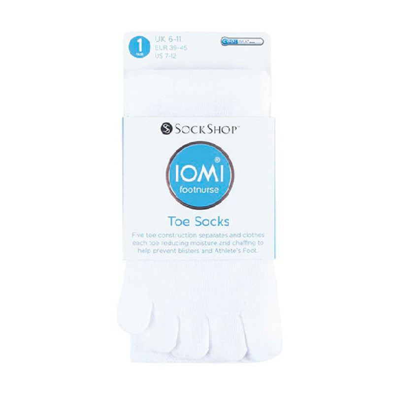 1 Pack Unisex Lightweight Cotton Toe Socks for Athletes Foot