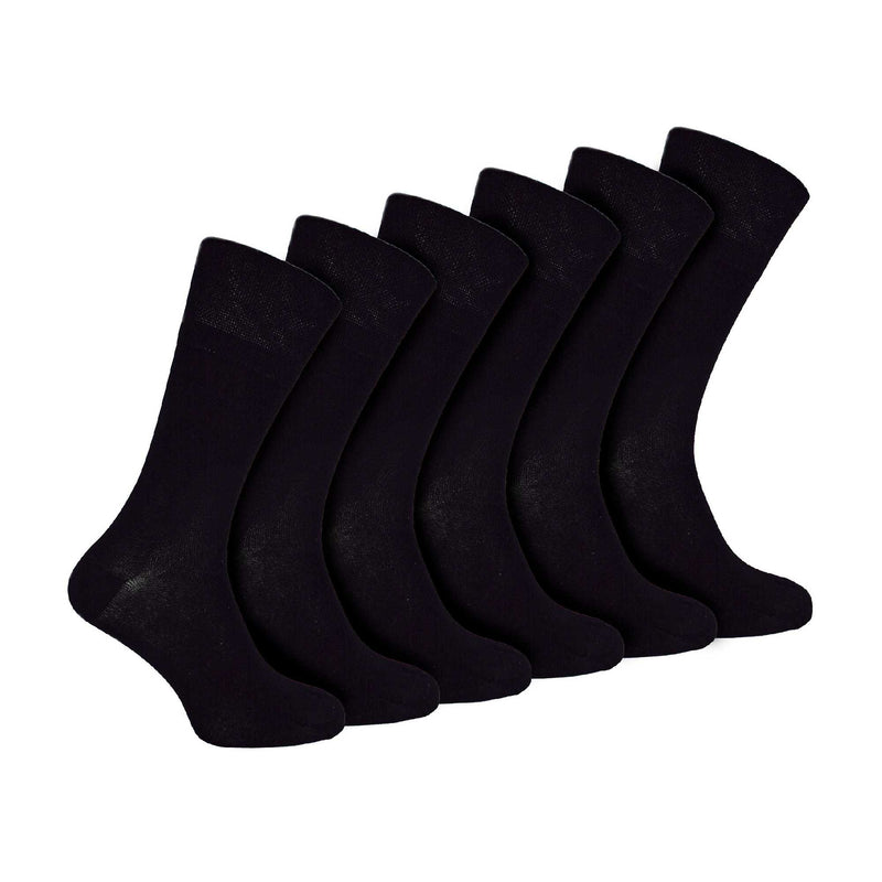 6 Pack Mens Non Elastic Bamboo Diabetic Socks