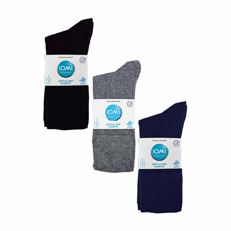 6 Pack Mens Non Elastic Bamboo Diabetic Socks