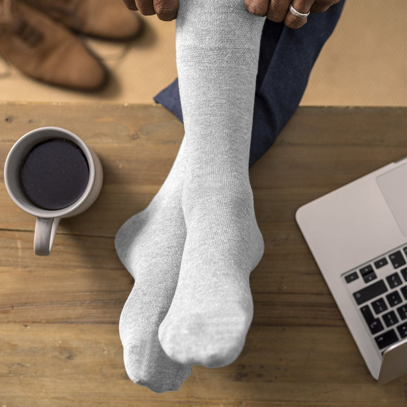 6 Pack Mens Non Elastic Bamboo Diabetic Socks