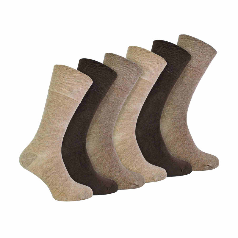 6 Pack Mens Non Elastic Bamboo Diabetic Socks