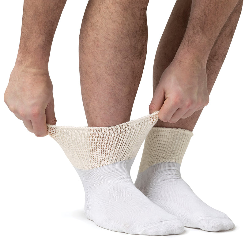 3 Pack Extra Wide Cotton Low Cut Ankle Diabetic Socks