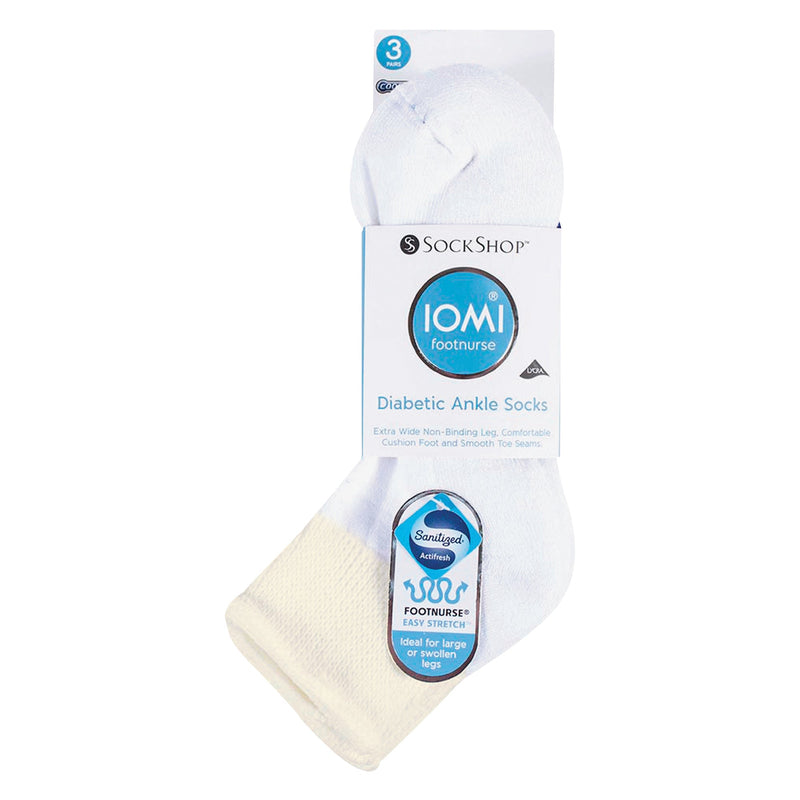 3 Pack Extra Wide Cotton Low Cut Ankle Diabetic Socks