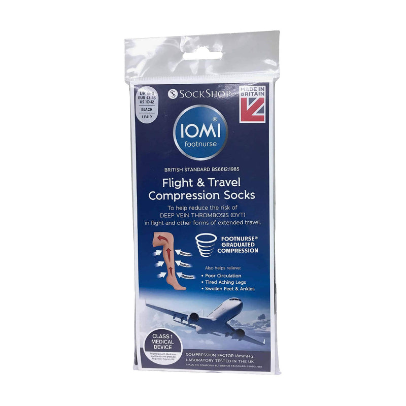 1 Pack Mens 18 mmHg Graduated Compression Flight Socks for DVT