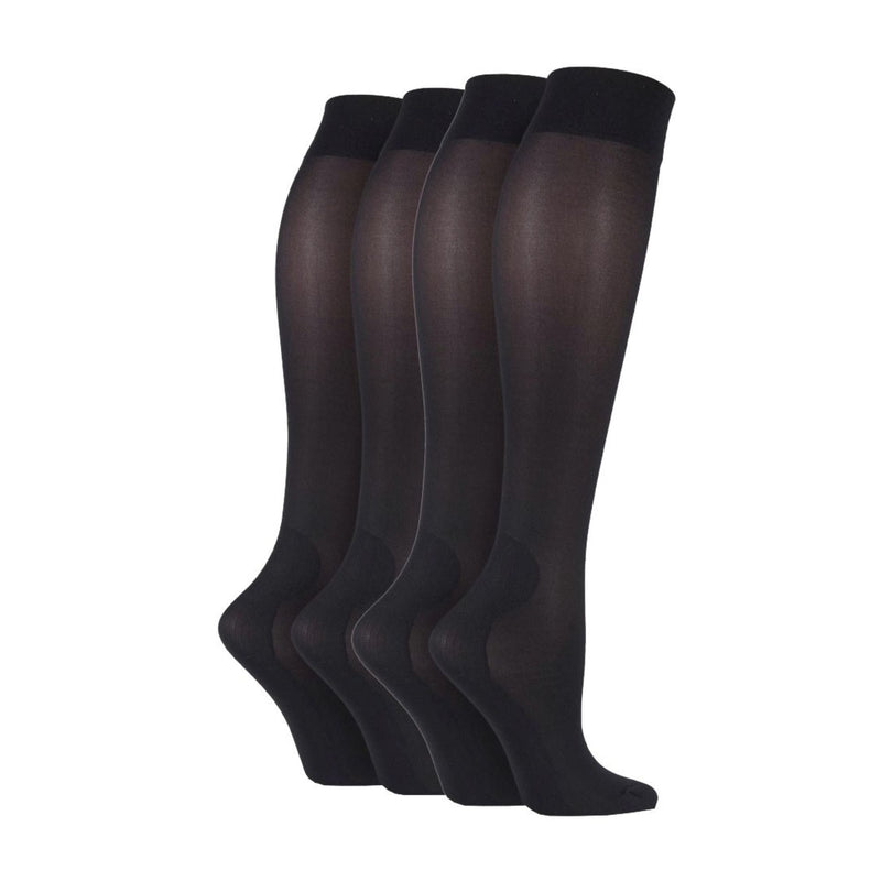 4 Pack Graduated Compression Energising Knee High Flight Socks