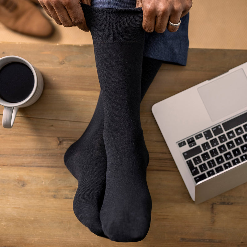 12 Pairs Mens Gentle Grip Top Diabetic Socks | Non Elastic Cotton Socks