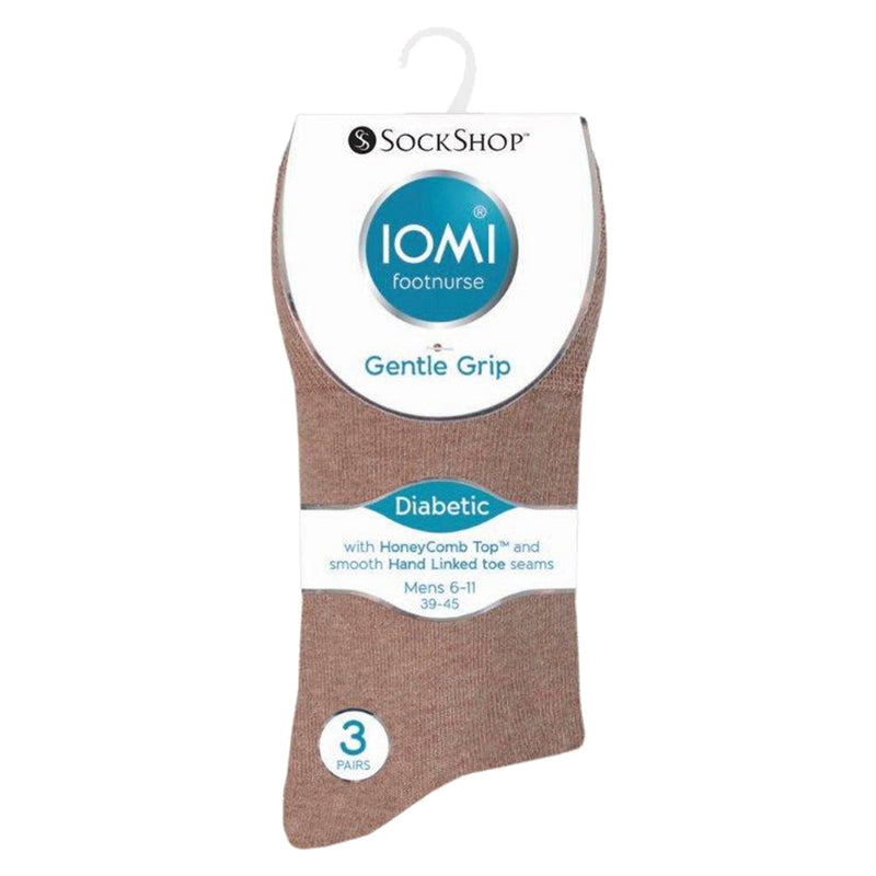 6 Pack Mens Non Elastic Cotton Diabetic Socks with Seamless Toe