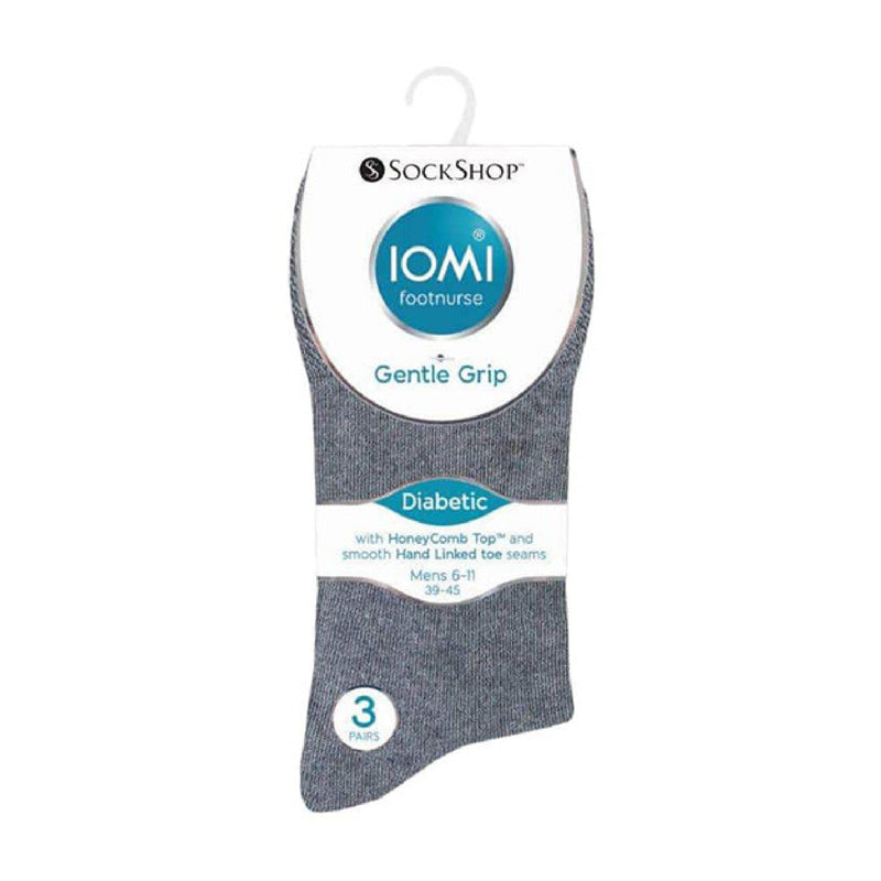 6 Pack Mens Non Elastic Cotton Diabetic Socks with Seamless Toe 12-14 UK