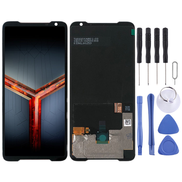 AMOLED Material LCD Screen and Digitizer Full Assembly for Asus ROG Phone II ZS660KL, For Asus ROG Phone II ZS660KL