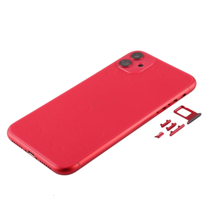 Back Housing Cover with SIM Card Tray & Side keys & Camera Lens for iPhone 11, For iPhone 11 (Camera Lens), Back Housing Cover for11, For iPhone11 (with Camera Lens), For iPhone 11 (with Camera Lens)