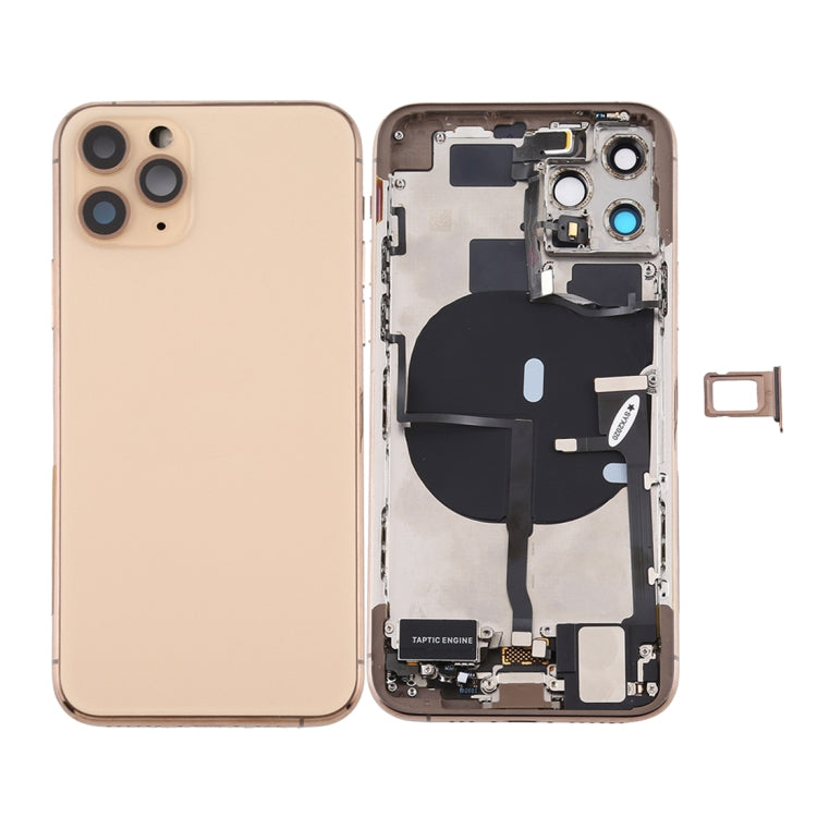 Battery Back Cover Assembly (with Side Keys & Power Button + Volume Button Flex Cable & Wireless Charging Module & Motor & Charging Port & Speaker Ringer Buzzer & Card Tray & Camera Lens Cover) for iPhone 11 Pro Max, For iPhone 11 Pro Max...