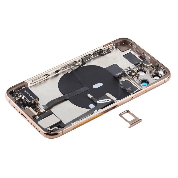 Battery Back Cover Assembly (with Side Keys & Power Button + Volume Button Flex Cable & Wireless Charging Module & Motor & Charging Port & Speaker Ringer Buzzer & Card Tray & Camera Lens Cover) for iPhone 11 Pro Max, For iPhone 11 Pro Max...