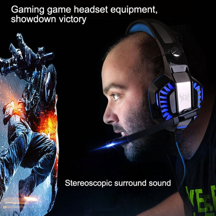 KOTION EACH G2000 Stereo Bass Gaming Headphone with Microphone & LED Light, For PS4, Smartphone, Tablet, Computer, Notebook(Red)