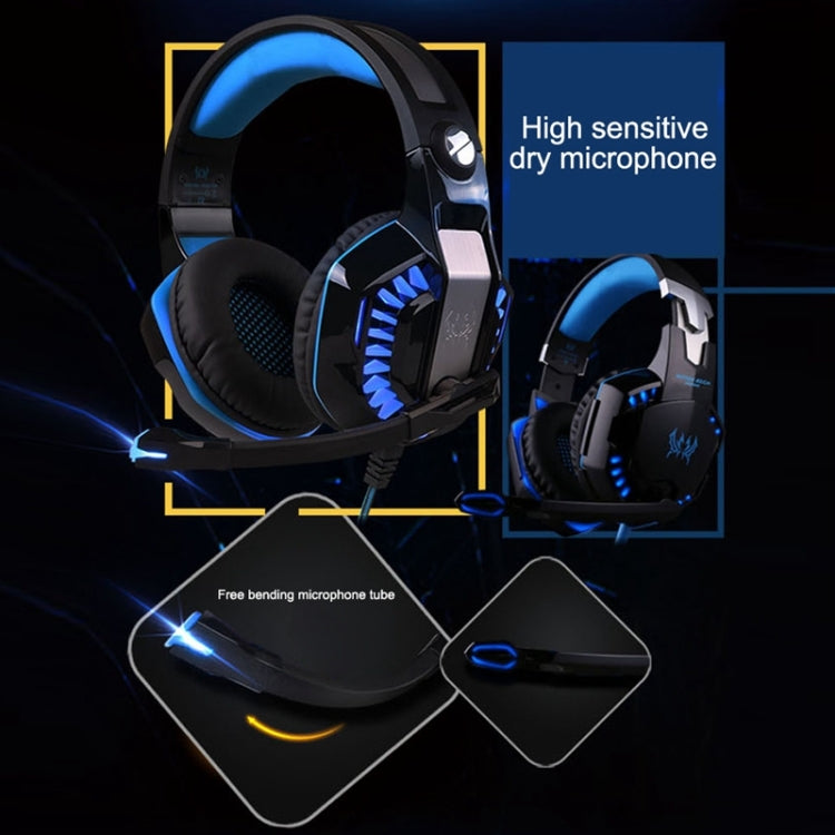 KOTION EACH G2000 Stereo Bass Gaming Headphone with Microphone & LED Light, For PS4, Smartphone, Tablet, Computer, Notebook(Red)