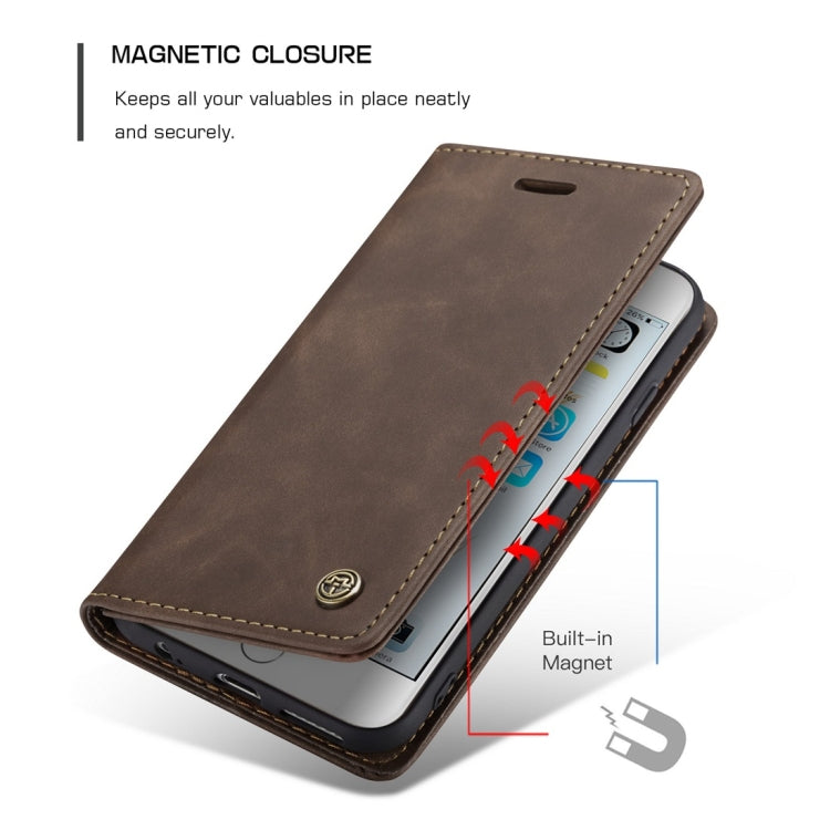 CaseMe-013 Multifunctional Retro Frosted Horizontal Flip Leather Case for iPhone 6 / 6s, with Card Slot & Holder & Wallet, For iPhone 6 / 6s