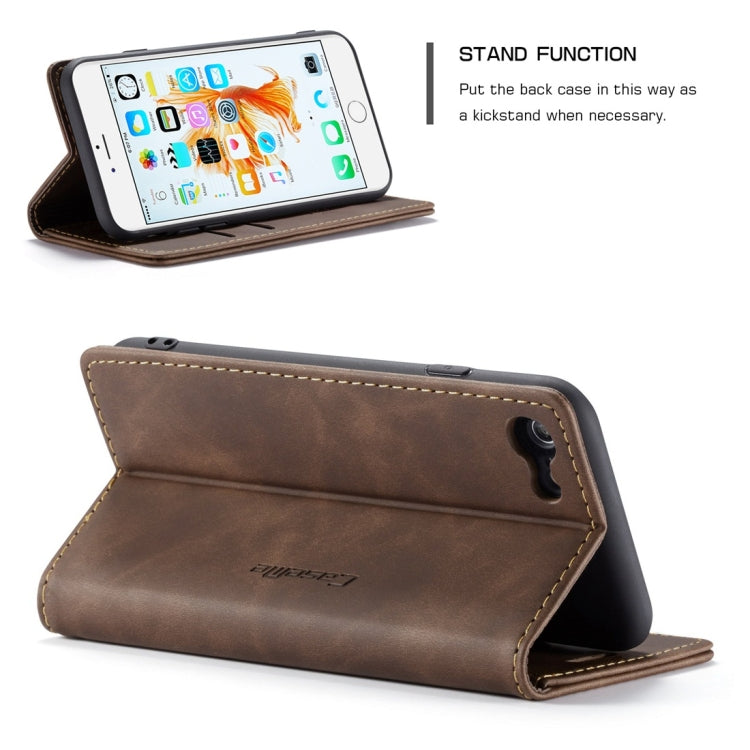 CaseMe-013 Multifunctional Retro Frosted Horizontal Flip Leather Case for iPhone 6 / 6s, with Card Slot & Holder & Wallet, For iPhone 6 / 6s