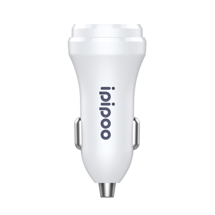ipipoo XP-1 Dual USB Car Fast Charging Charger with Android Line, XP-1 (White)