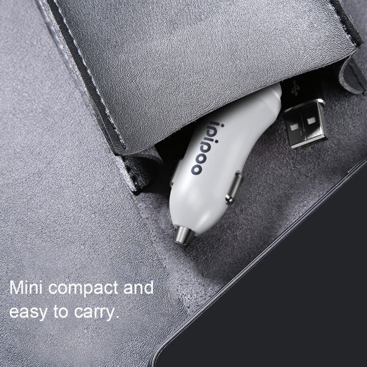 ipipoo XP-1 Dual USB Car Fast Charging Charger with Android Line, XP-1 (White)