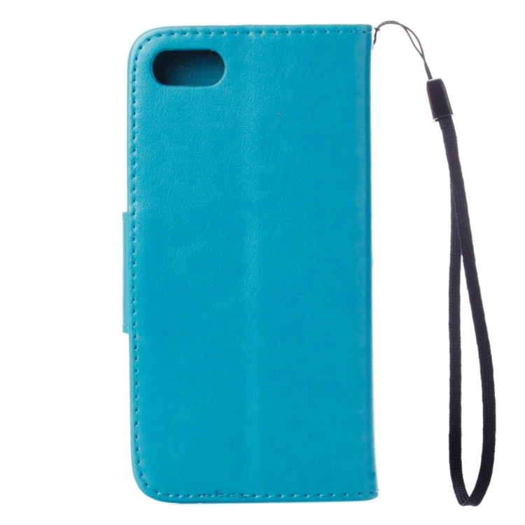 For  iPhone 8 & 7  Pressed Flowers Horizontal Flip Leather Case with Holder & Card Slots & Wallet