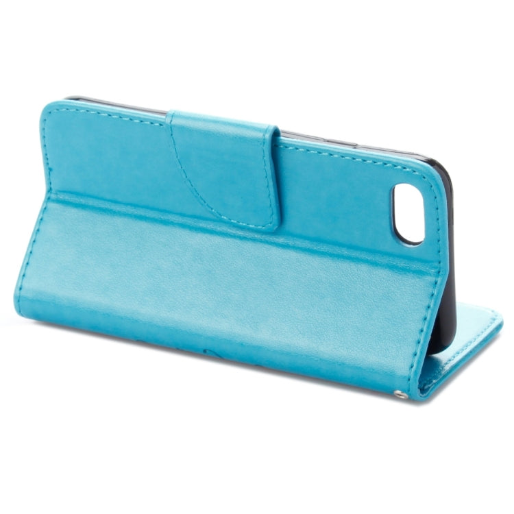 For  iPhone 8 & 7  Pressed Flowers Horizontal Flip Leather Case with Holder & Card Slots & Wallet