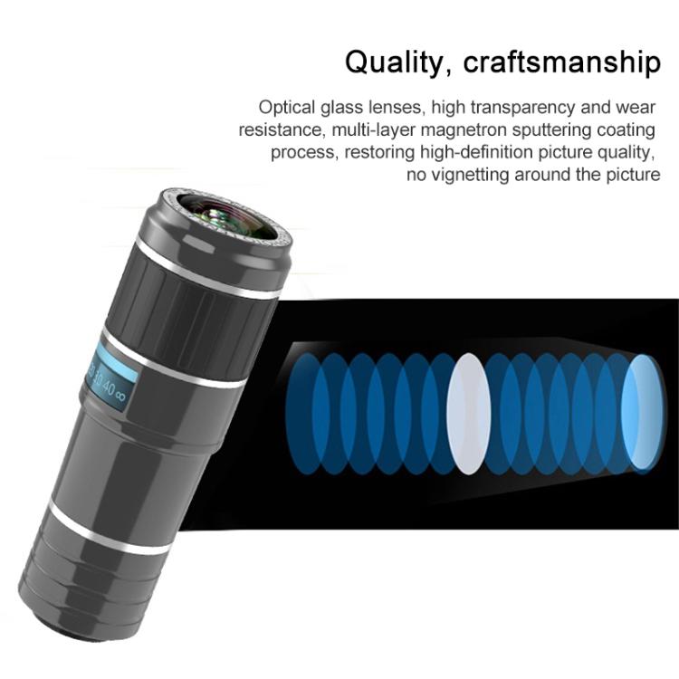 HAUTIK HK-002 5 in 1 180 Degree Fisheye Lens + 0.65X Macro &  Wide Lens + 12X Telephoto Lens + Star Line Lens Kits, HK-002