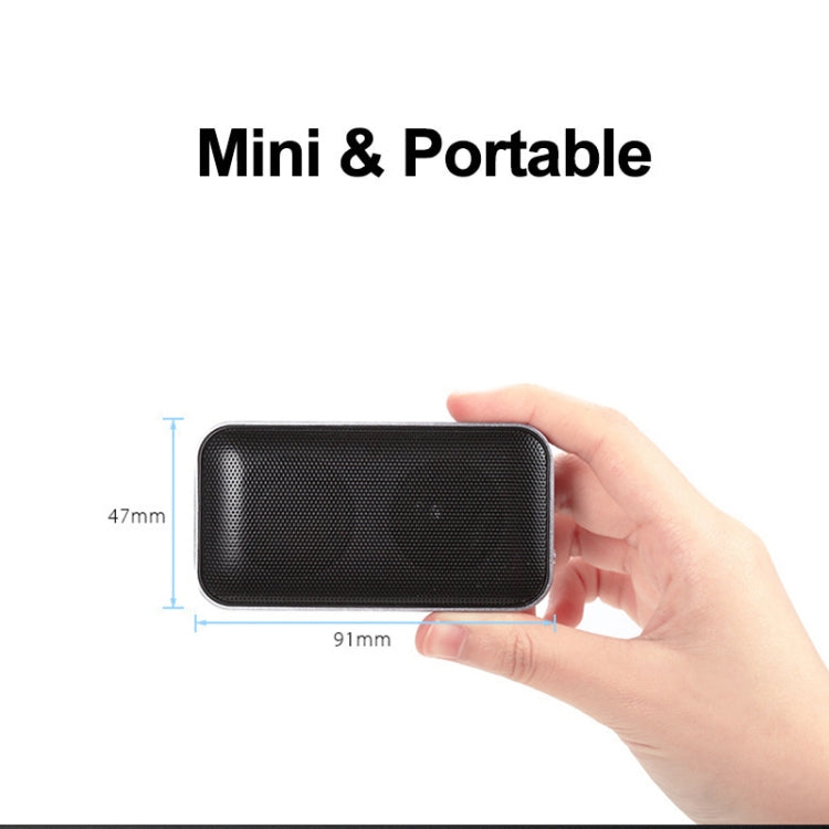 BT209 Outdoor Portable Ultra-thin Mini Wireless Bluetooth Speaker, Support TF Card & Hands-free Calling, Silver