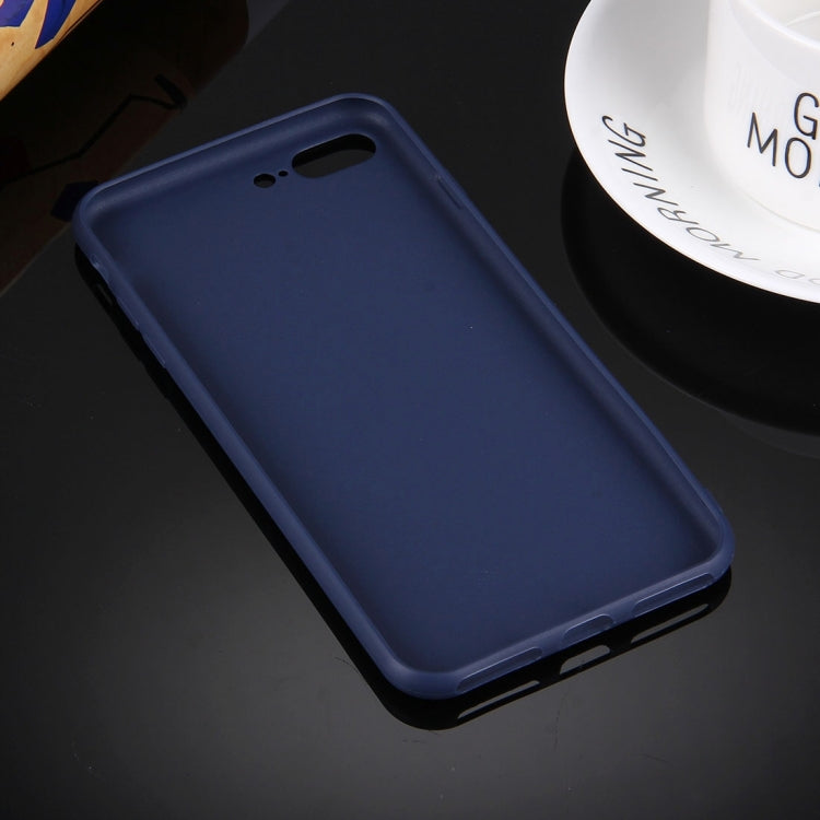 For iPhone 8 Plus & 7 Plus   Solid Color TPU Protective Case Without Round Hole