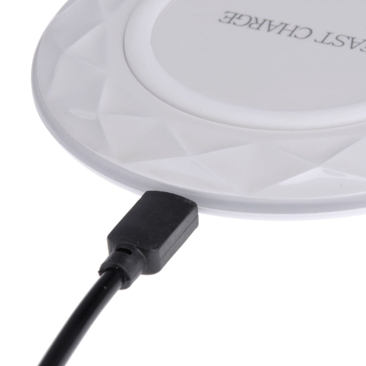 DC5V Input Diamond Qi Standard Fast Charging Wireless Charger, Cable Length: 1m, DC5V Black, DC5V
